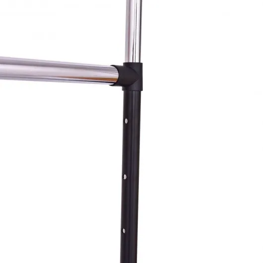 2 Rod Garment Rack Adjustable Clothes Hanger