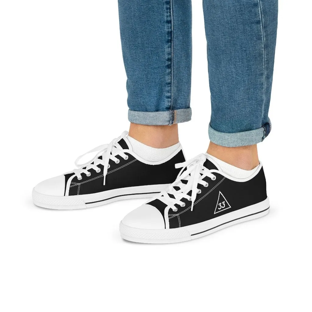 33rd Degree Scottish Rite Sneaker - Low Top Black & White