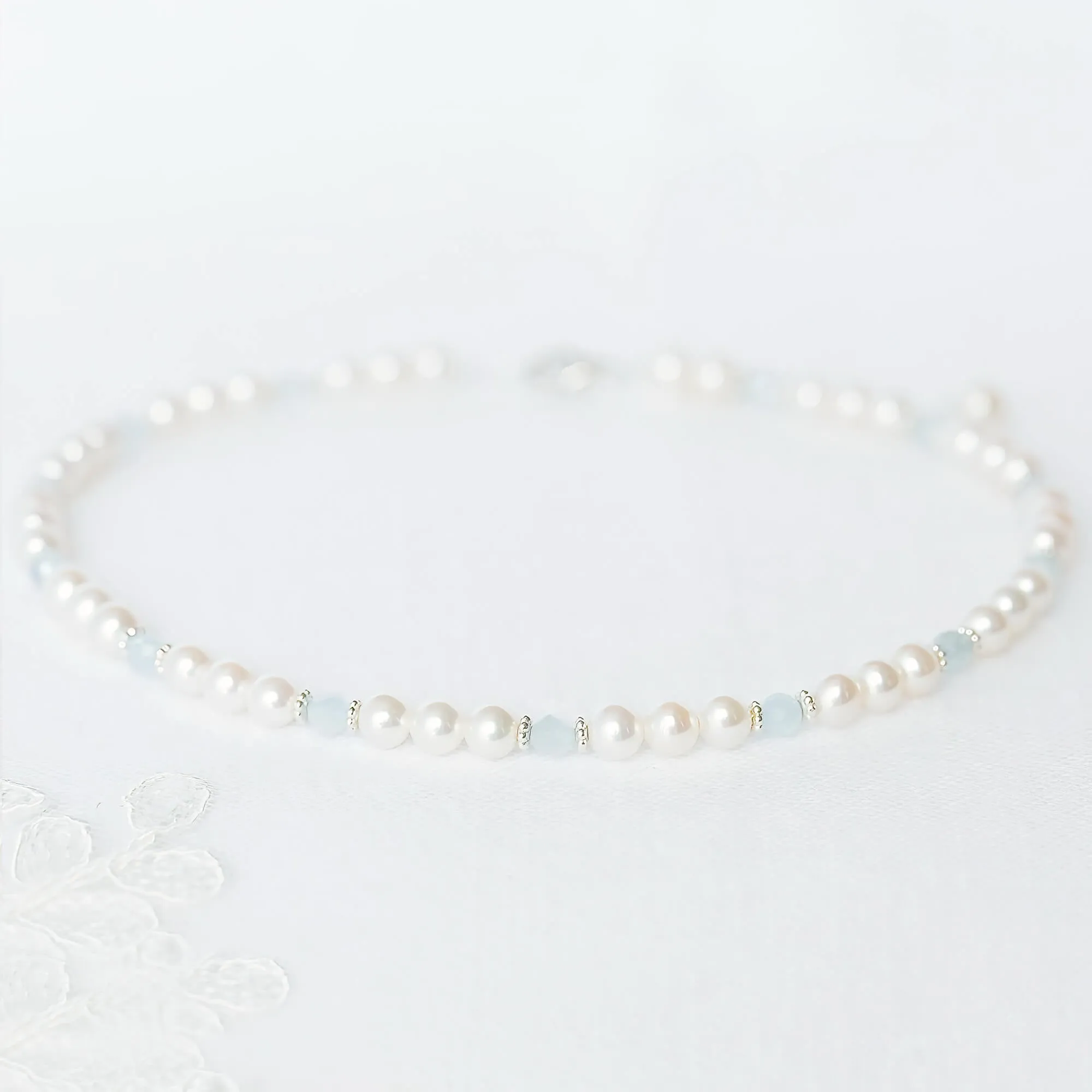 Adorable Pearl and Birthstone Necklace