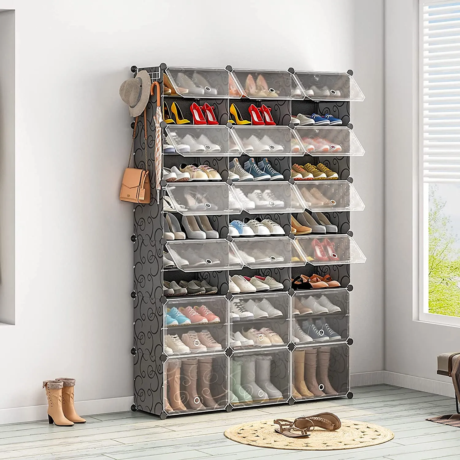 Aeitc 72 Pairs Shoe Racks Expandable Shoe Organizers