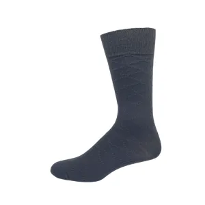 Bamboo Dress "Links Argyle" Diabetic Socks by Wellness - Large