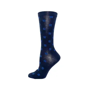 Bamboo Dress "Mini Flower" Diabetic Socks by Wellness - Medium