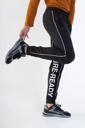Bershka Men's Future Ready Printed Minor Fault Terry Jogger Pants
