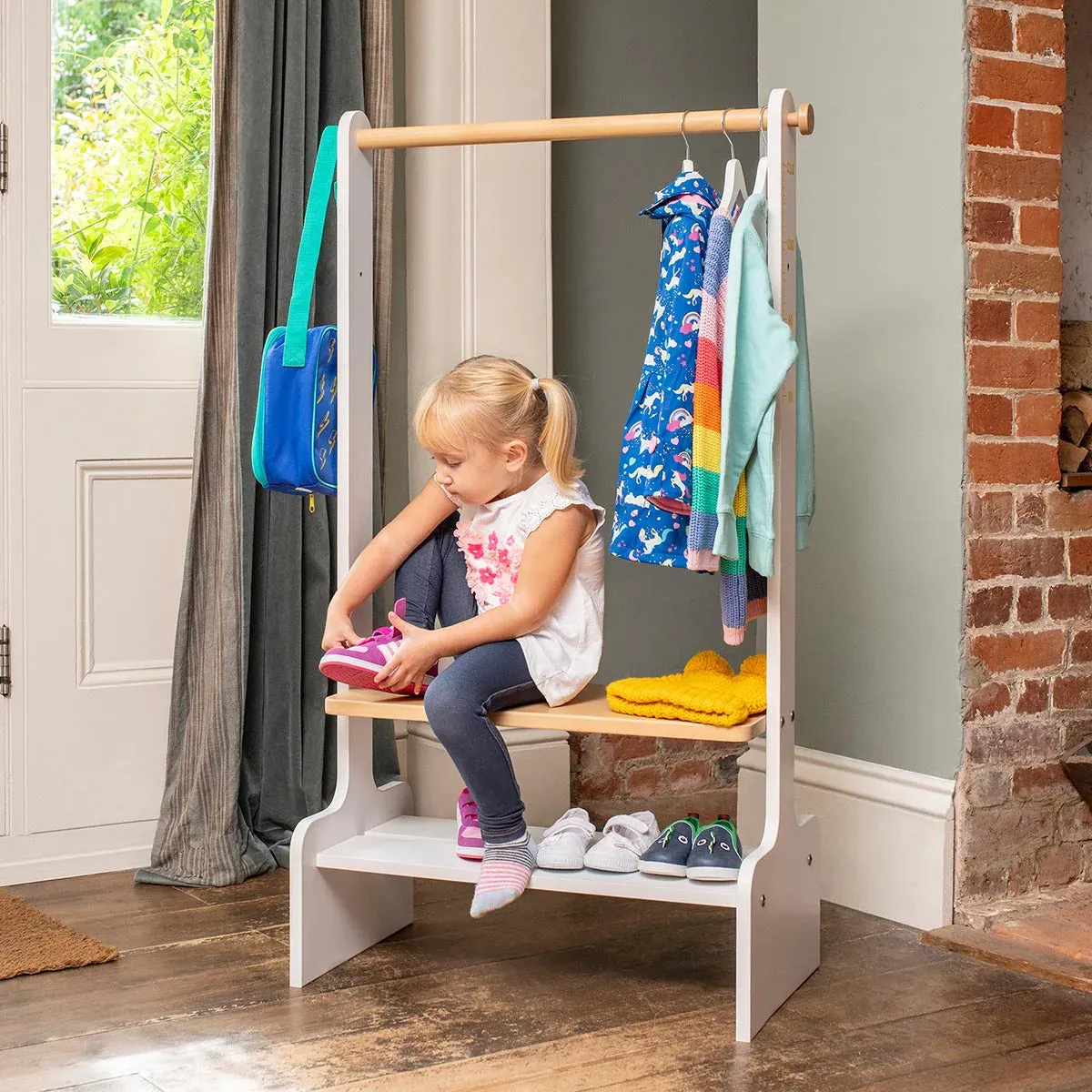 Boori Tidy Clothing Rack Barley and Almond 69.5cm(L)x 37cm(W)x 120cm)