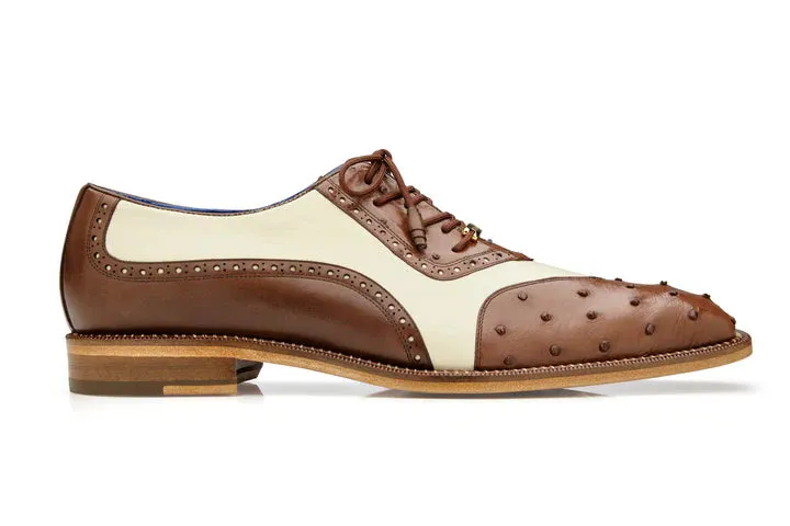 Brown/Cream Belvedere Sesto Wingtip Lace-Up Men's Shoes