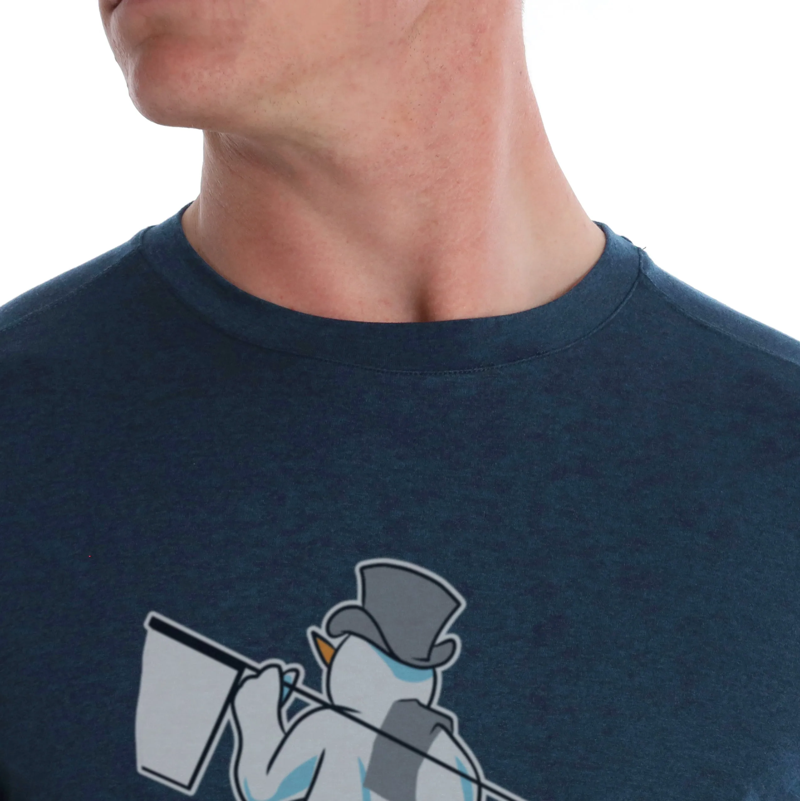 Butter T Long Sleeve Snowman Looper - Navy Heather