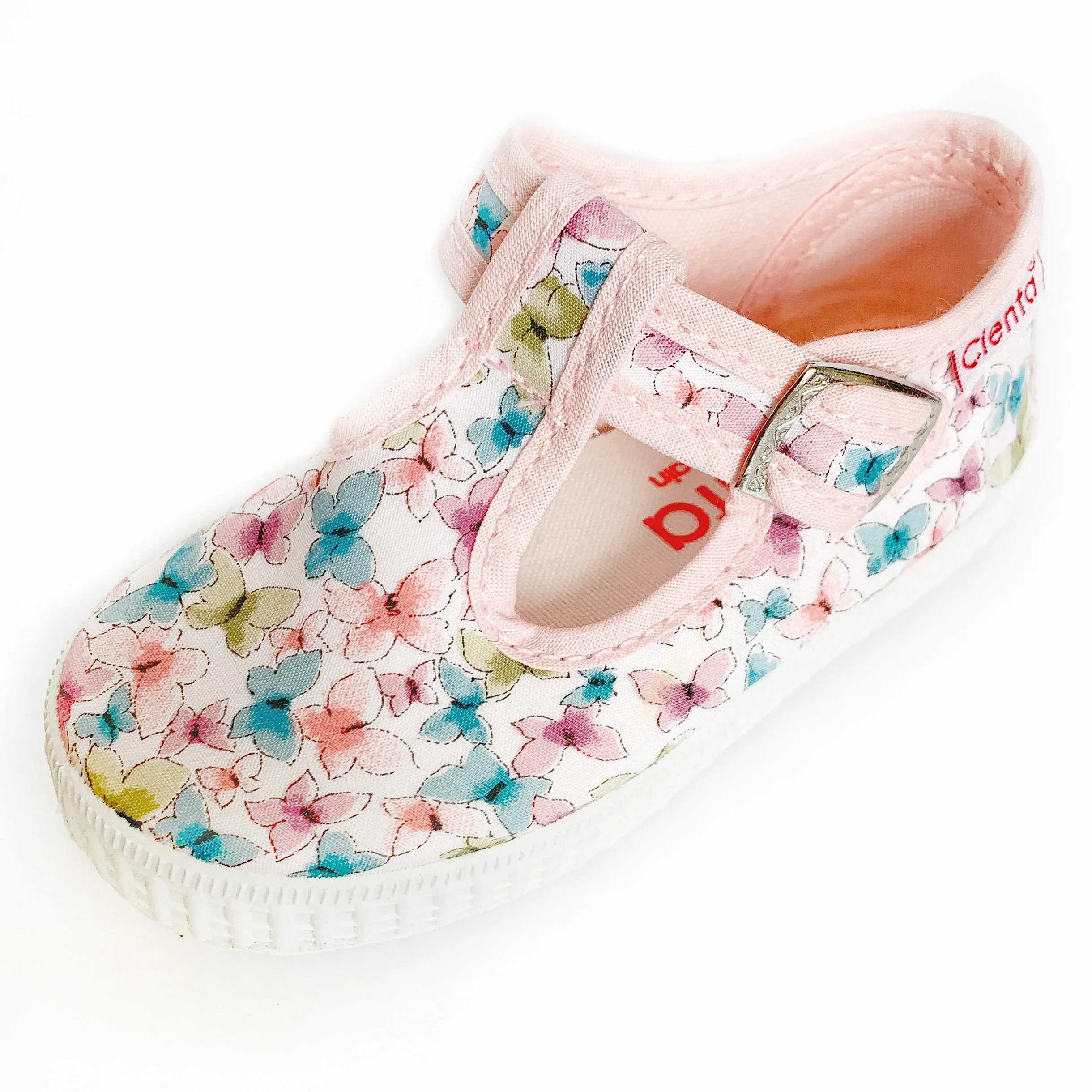 Butterfly Print T-Strap