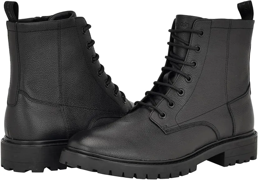 CALVIN KLEIN - Lealin Lace-Up Lug Sole Boots
