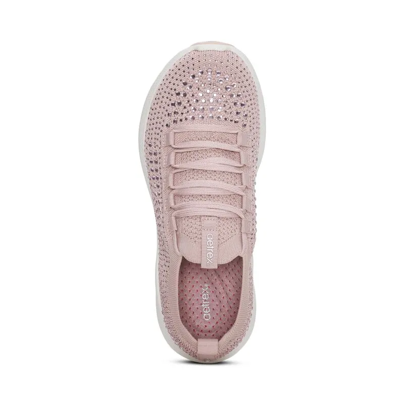 Carly Sparkle Lace Up Sneaker in Pink