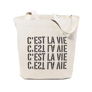 C'est La Vie Cotton Canvas Tote Bag by The Cotton & Canvas Co.