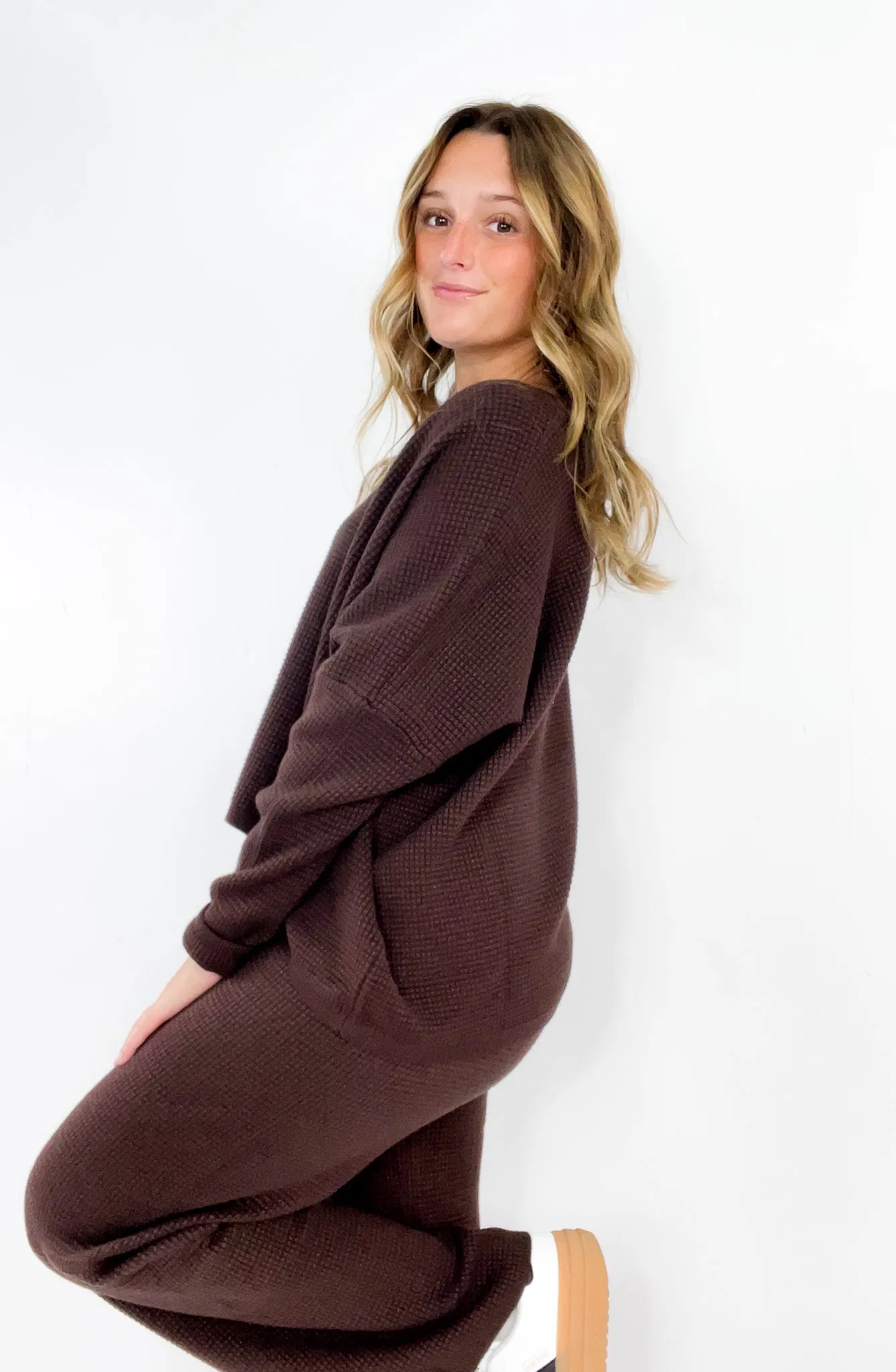Cocoa Waffle Knit Pants