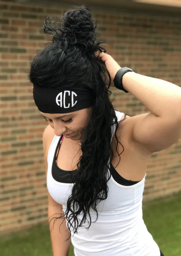 CUSTOM monogrammed yoga headbands
