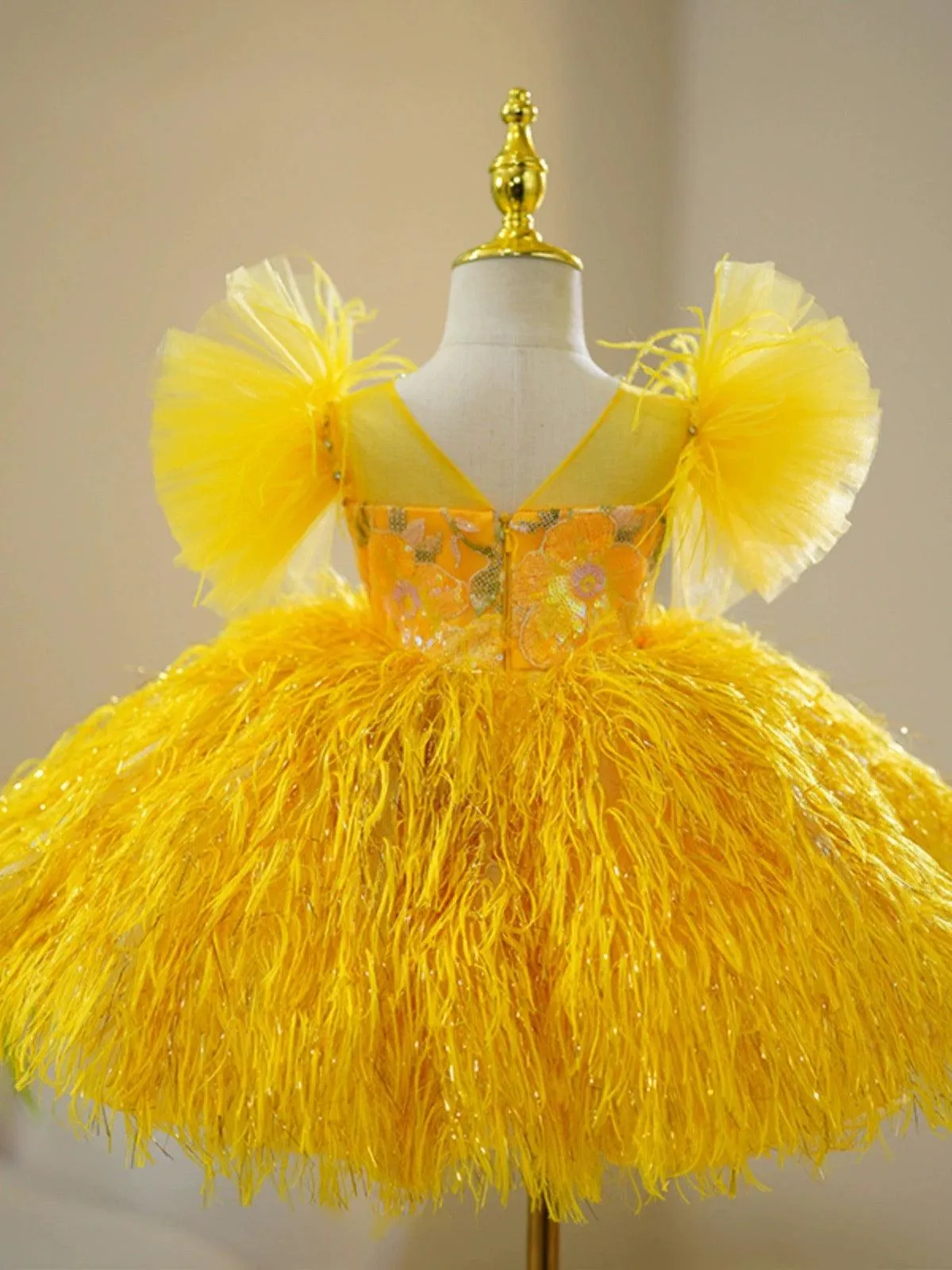 Dreamy Feather Princess Gown