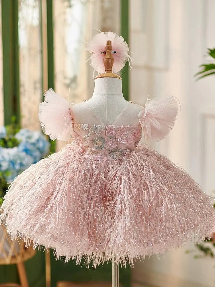 Dreamy Feather Princess Gown