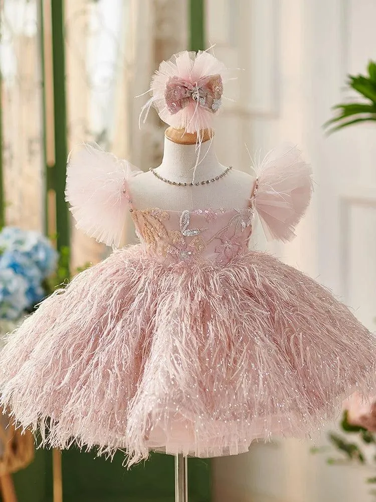 Dreamy Feather Princess Gown