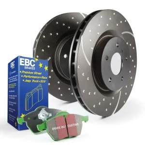 EBC Brakes S10KF1677 S10 Kits Greenstuff 2000 and GD Rotors; Front; FMSI Pad No. D1912;