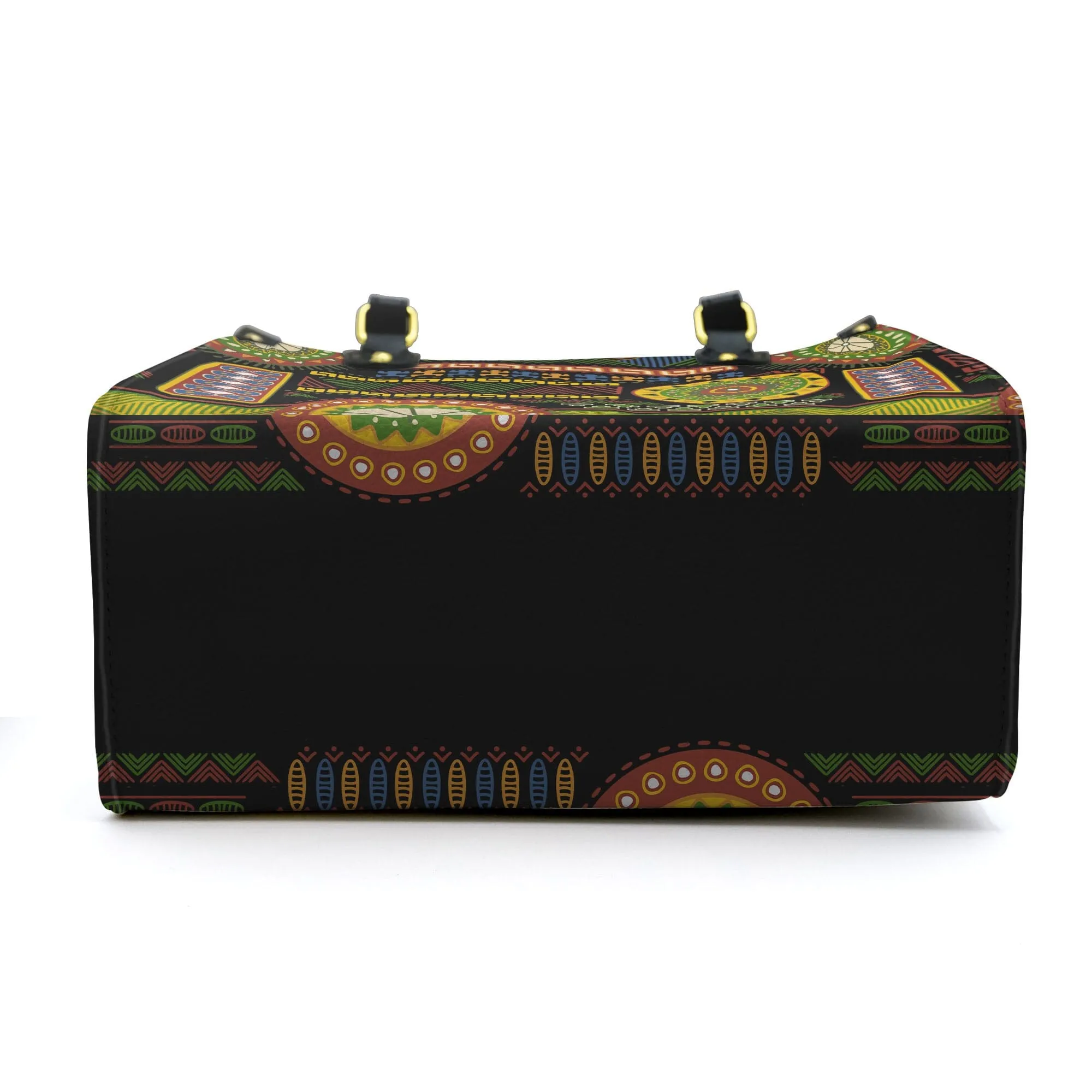Ethnic African Geometric Pattern Leather Handbag