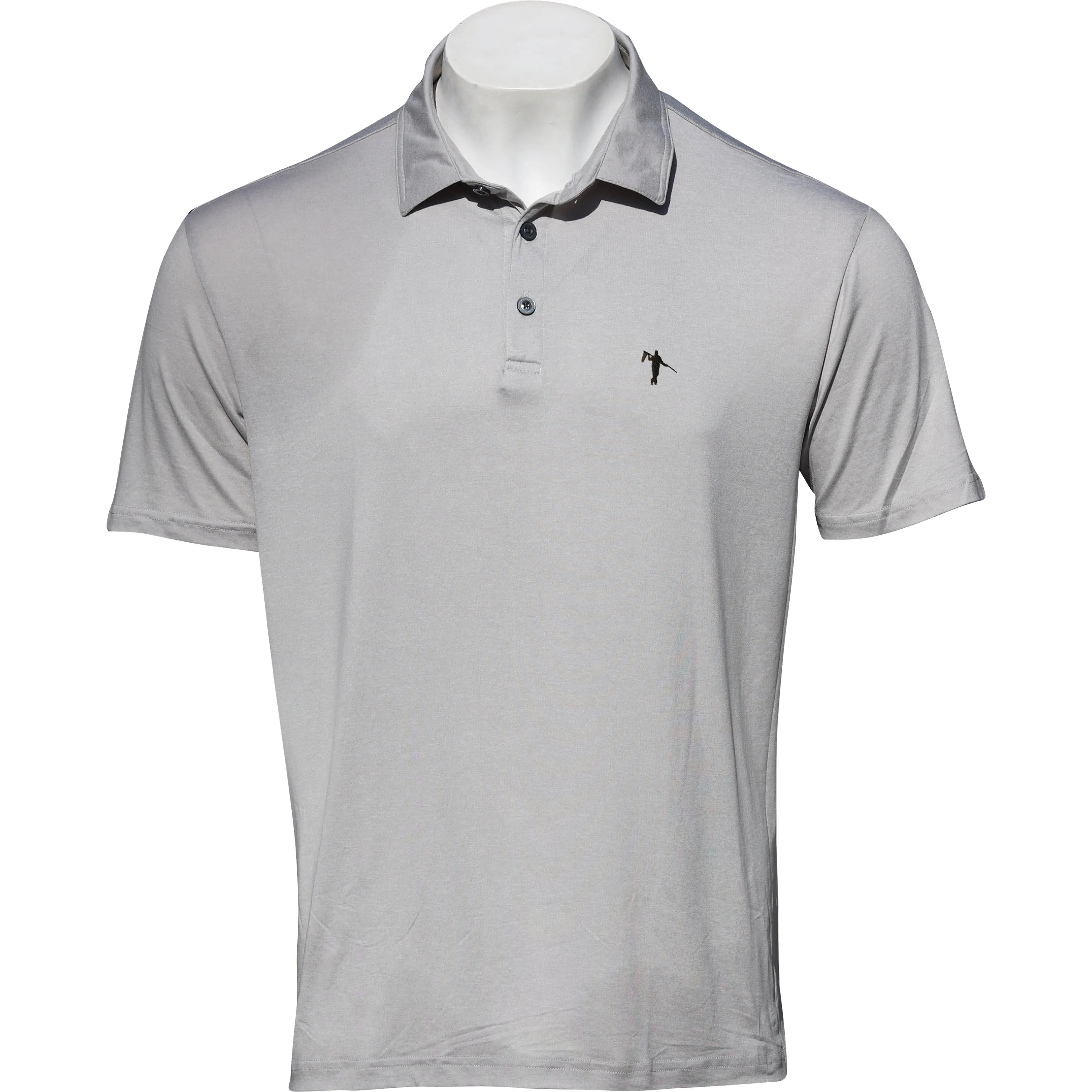 GAMER ICON POLO - PLATINUM HEATHER