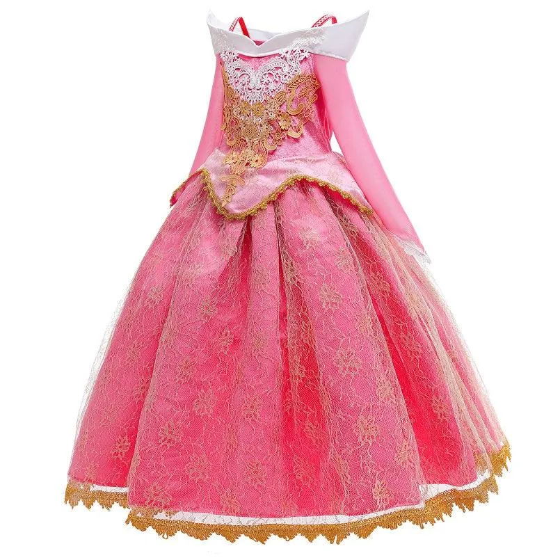 Girls' Fashion Embroidered One Shoulder Princess Skirt Fairy Tale Princess Costume Carnival Halloween costume Pink Fairy Tale Princess Set