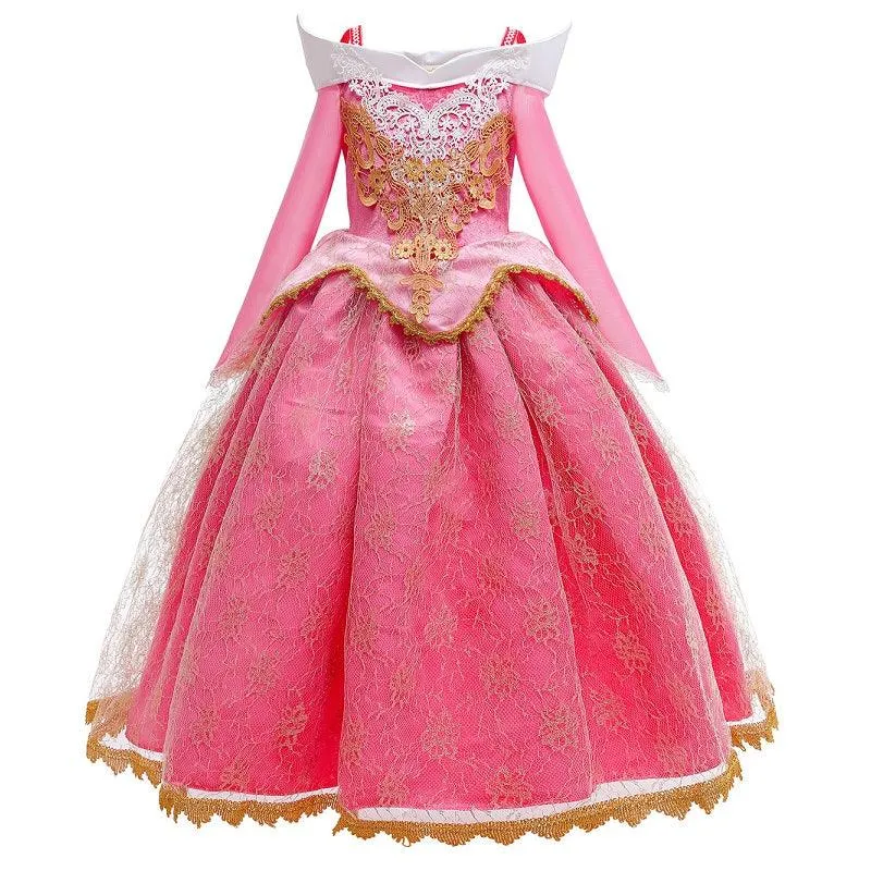 Girls' Fashion Embroidered One Shoulder Princess Skirt Fairy Tale Princess Costume Carnival Halloween costume Pink Fairy Tale Princess Set
