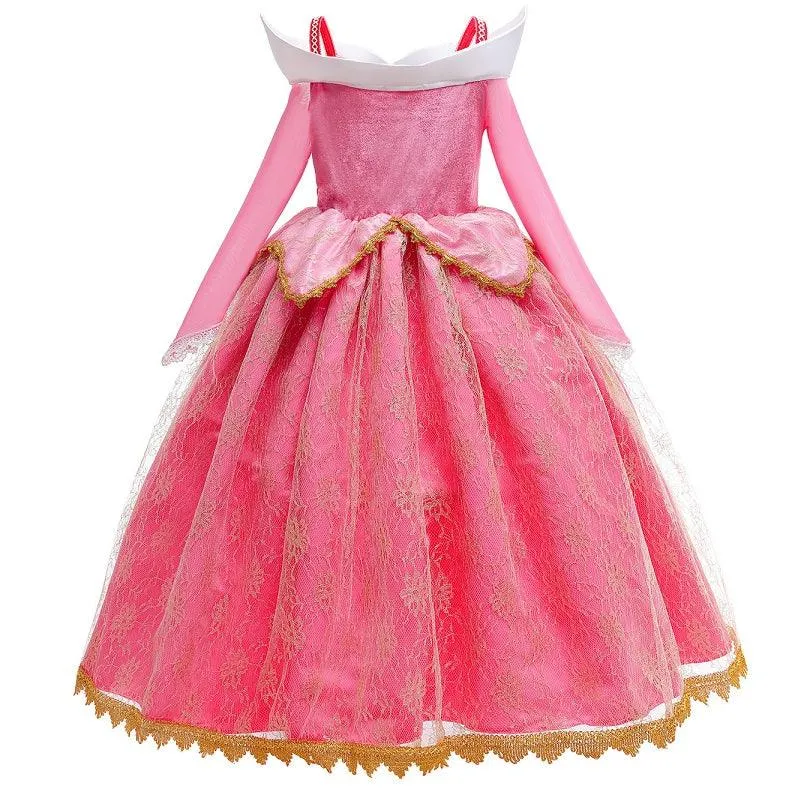Girls' Fashion Embroidered One Shoulder Princess Skirt Fairy Tale Princess Costume Carnival Halloween costume Pink Fairy Tale Princess Set