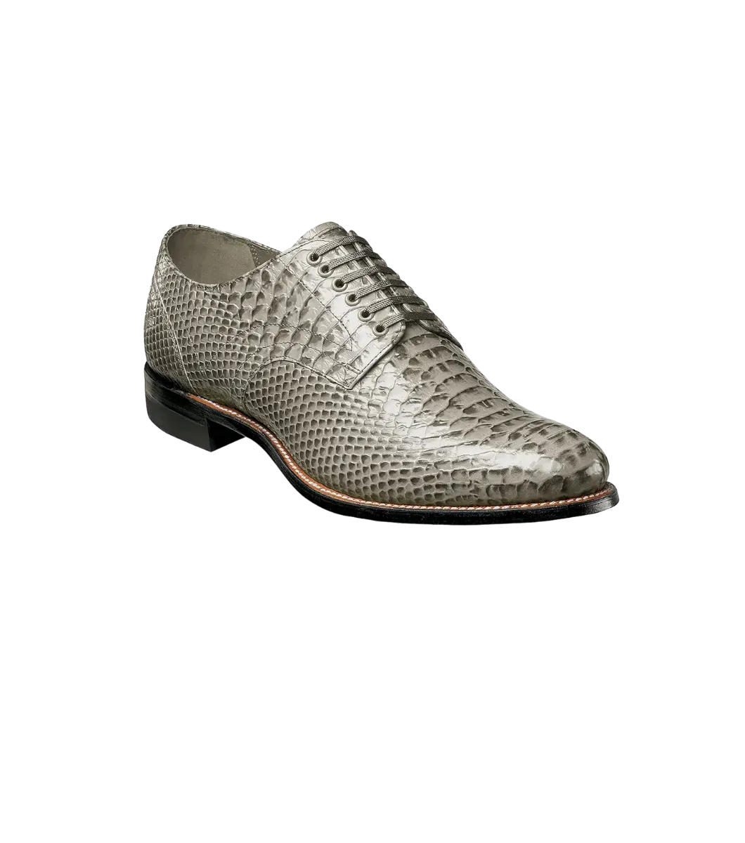 Gray Stacy Adams Madison Anaconda Plain Toe Oxford Men's shoe