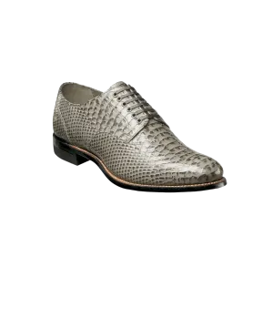 Gray Stacy Adams Madison Anaconda Plain Toe Oxford Men's shoe