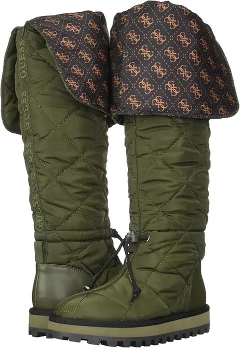 GUESS - Gold Lug Sole Quilted Ladiva Round Toe Platform