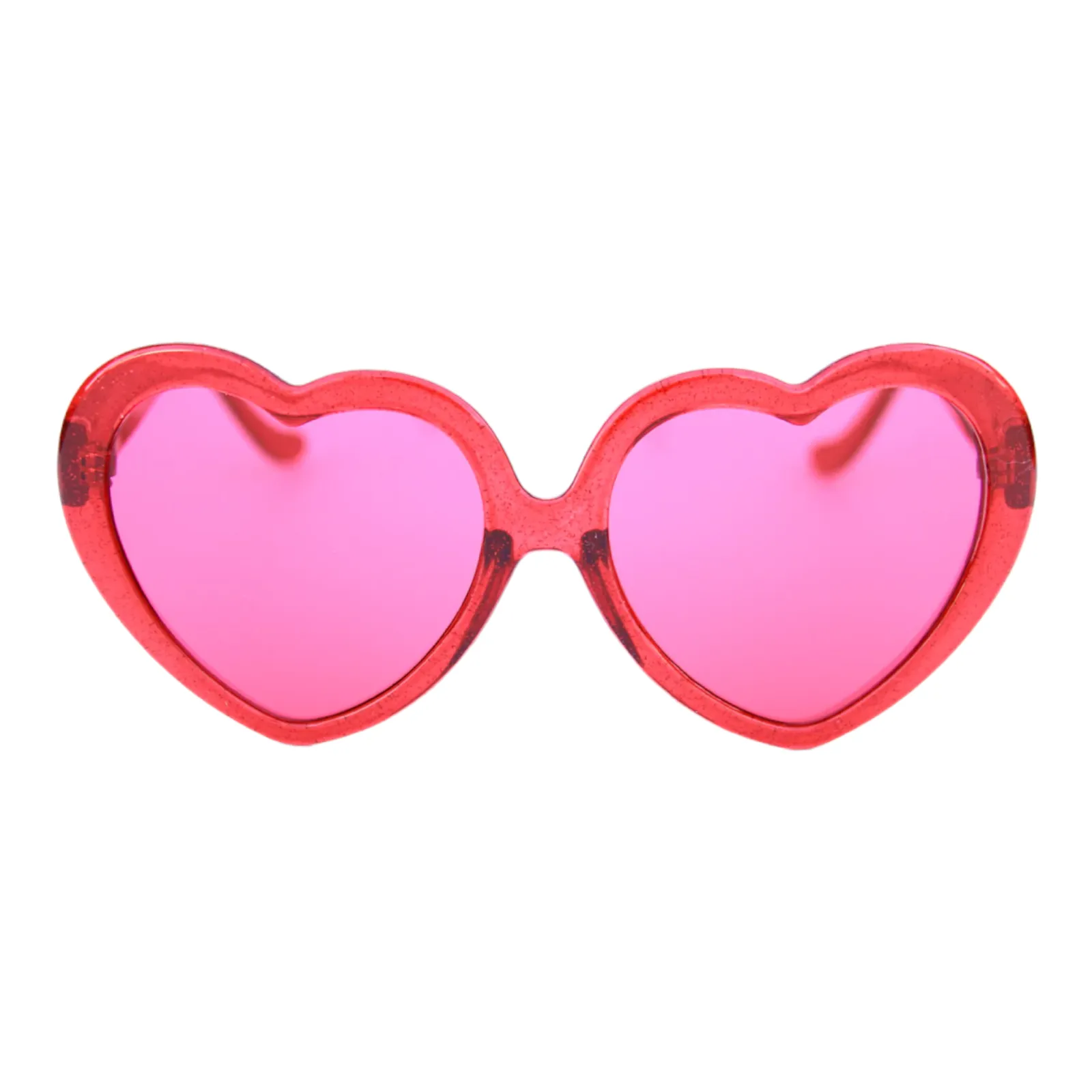 Happy Hour Shades | Heart On Sunglasses | Red Sparkle | Red Lens | MOXI