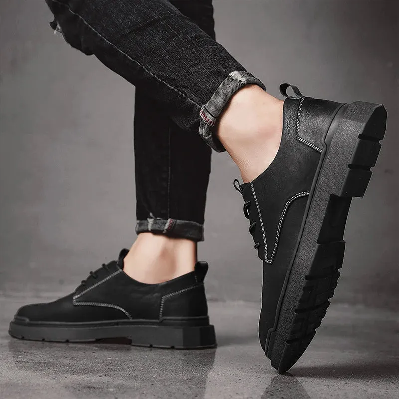 Hnzxzm Brand Men Shoes Luxury Quality Fashion Dress Shoes Casual Comfortable Retro Business Leather Shoes for Men Handmade Shoes