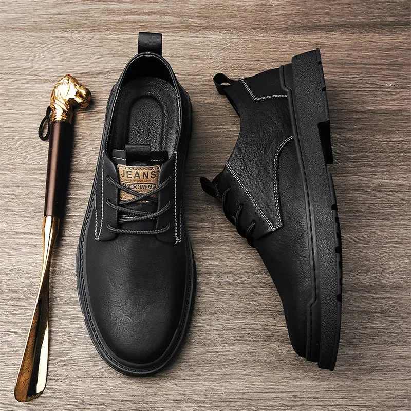 Hnzxzm Brand Men Shoes Luxury Quality Fashion Dress Shoes Casual Comfortable Retro Business Leather Shoes for Men Handmade Shoes