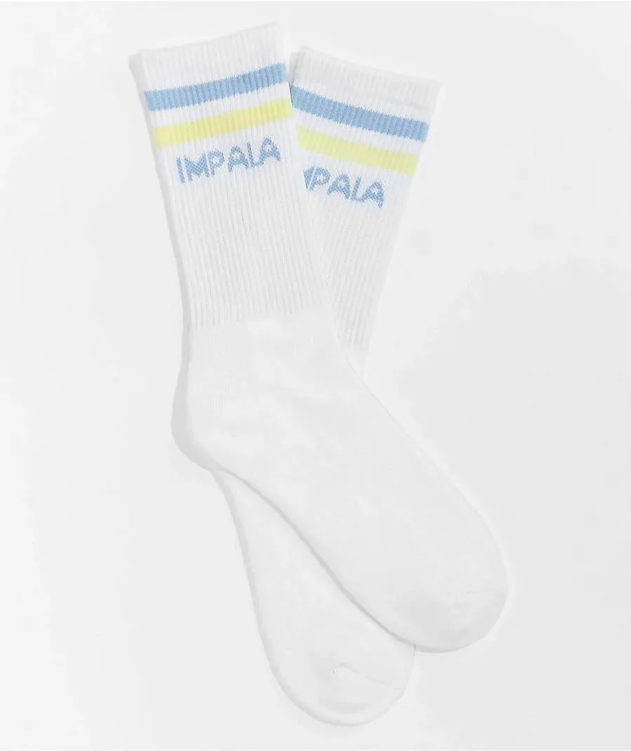 Impala Pastel Stripe Crew Socks Assorted | Impala Rollerskates Socks - Super Sale