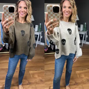 In My Bones Skull Knit Sweater - Multiple Options