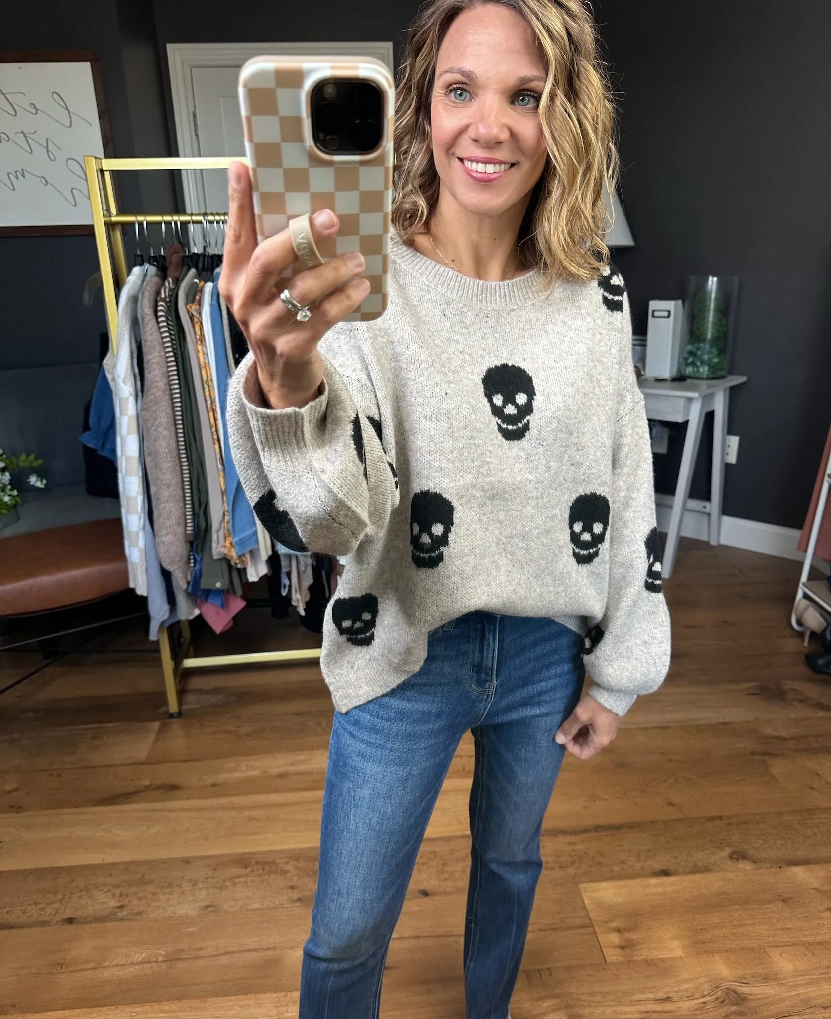 In My Bones Skull Knit Sweater - Multiple Options