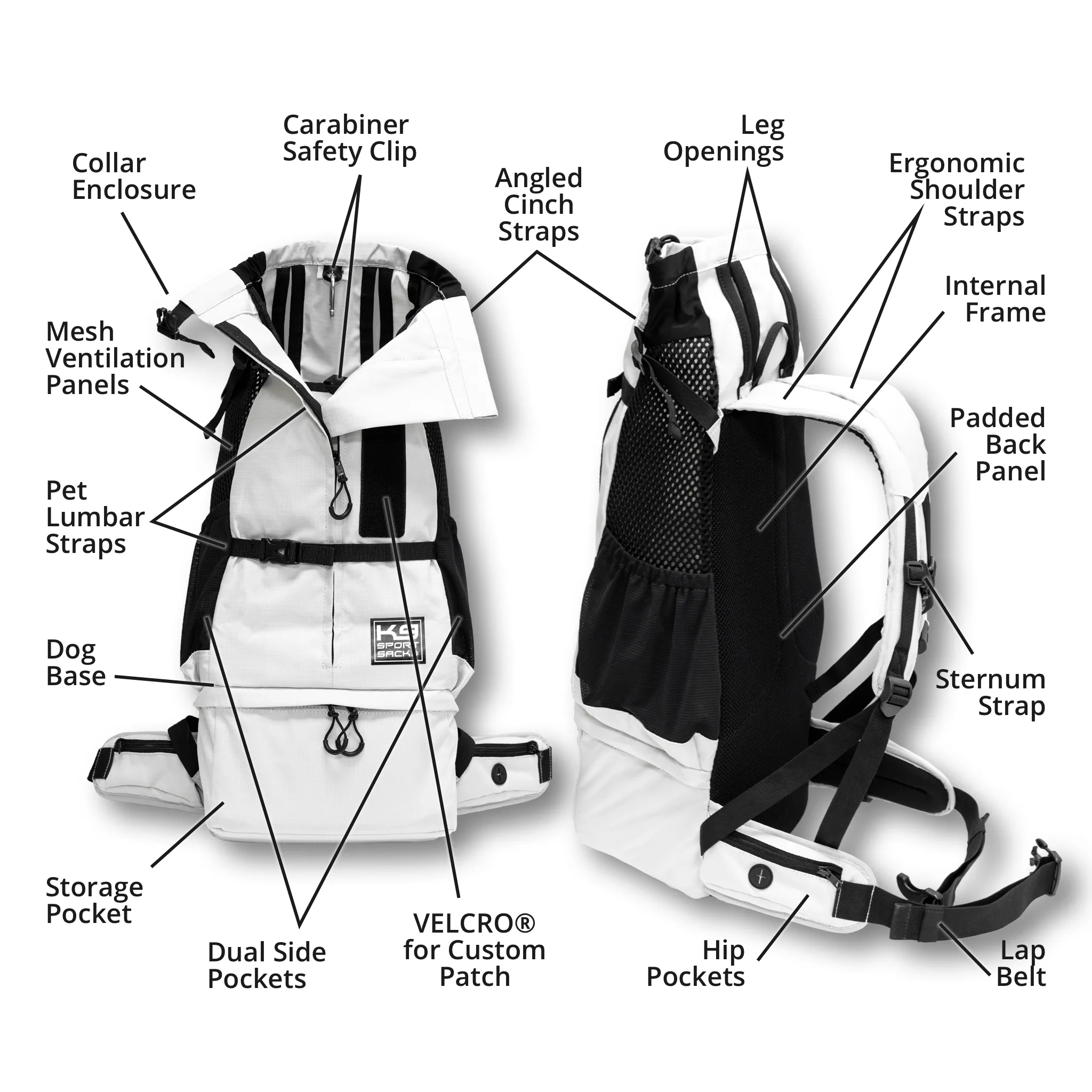 Knavigate | Sturdy Carrier with Internal Frame & Hip Belt