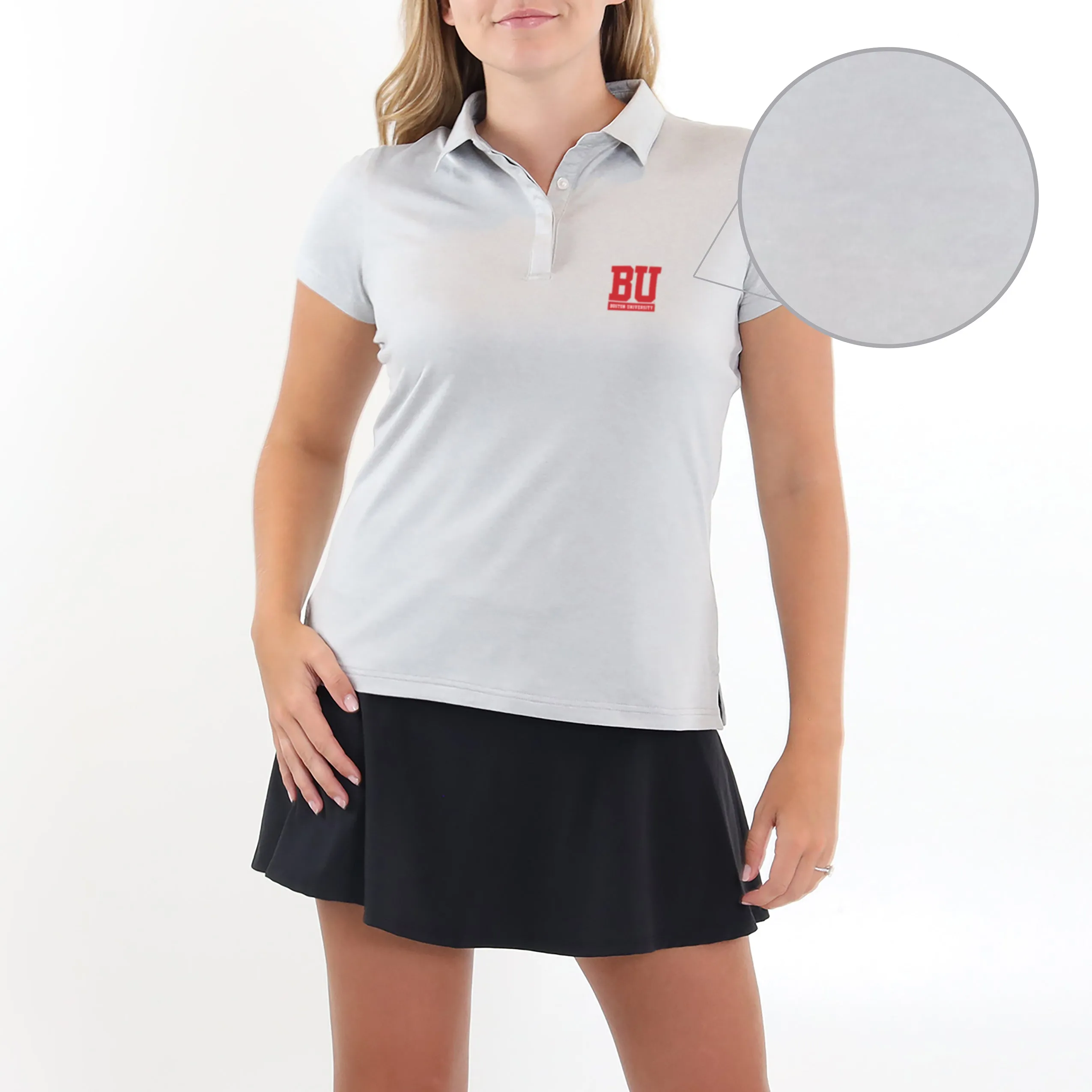 Lady Gamer Polo Boston U - Platinum Heather