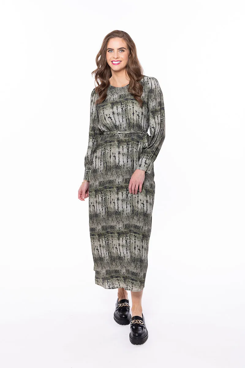 Leila   Luca Whimsical Maxi Dress - Khaki Indulgence