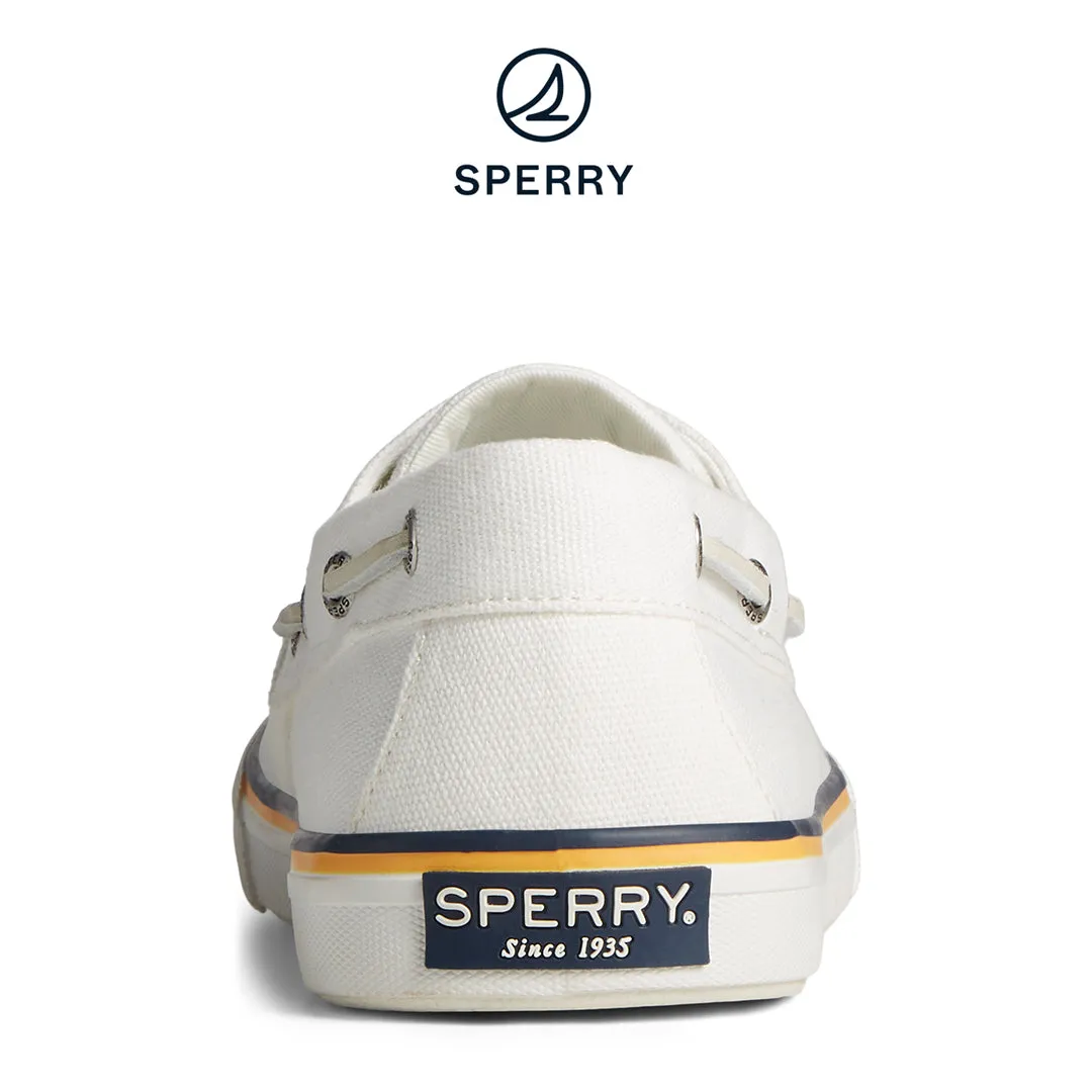 Men's Bahama Nautical Canvas Sneaker White (STS25260)