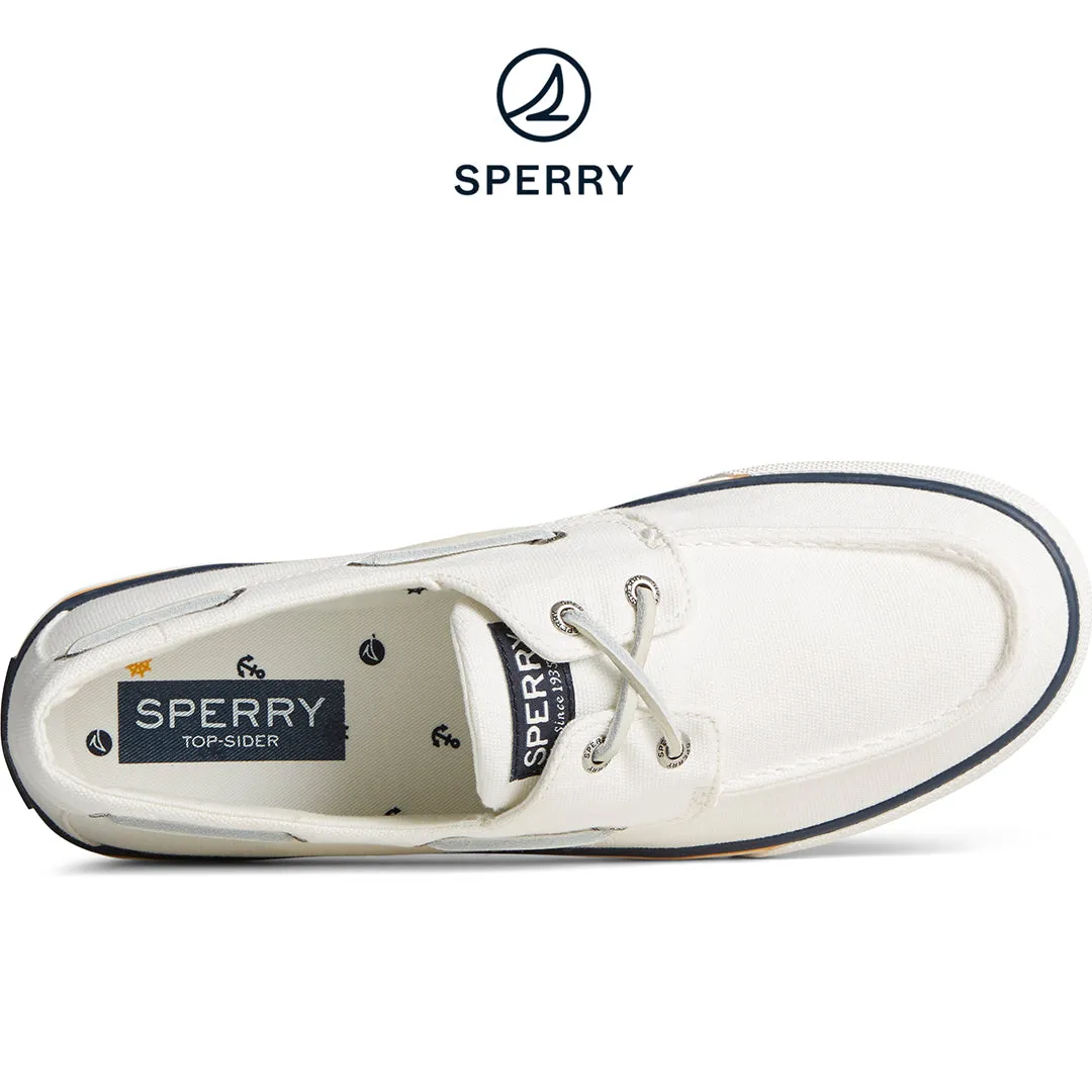 Men's Bahama Nautical Canvas Sneaker White (STS25260)