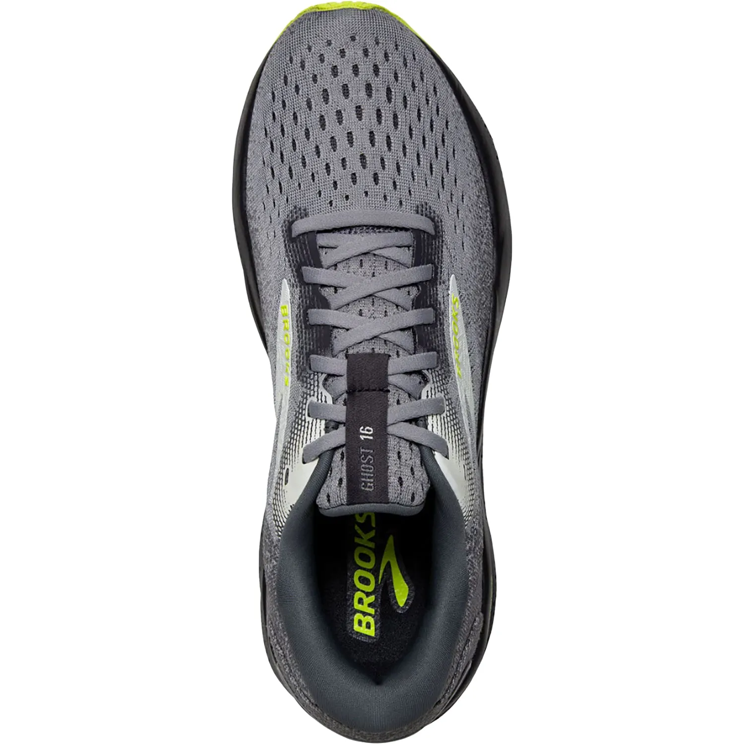 Men's Brooks Ghost 16 Primer/Grey/Lime Mesh