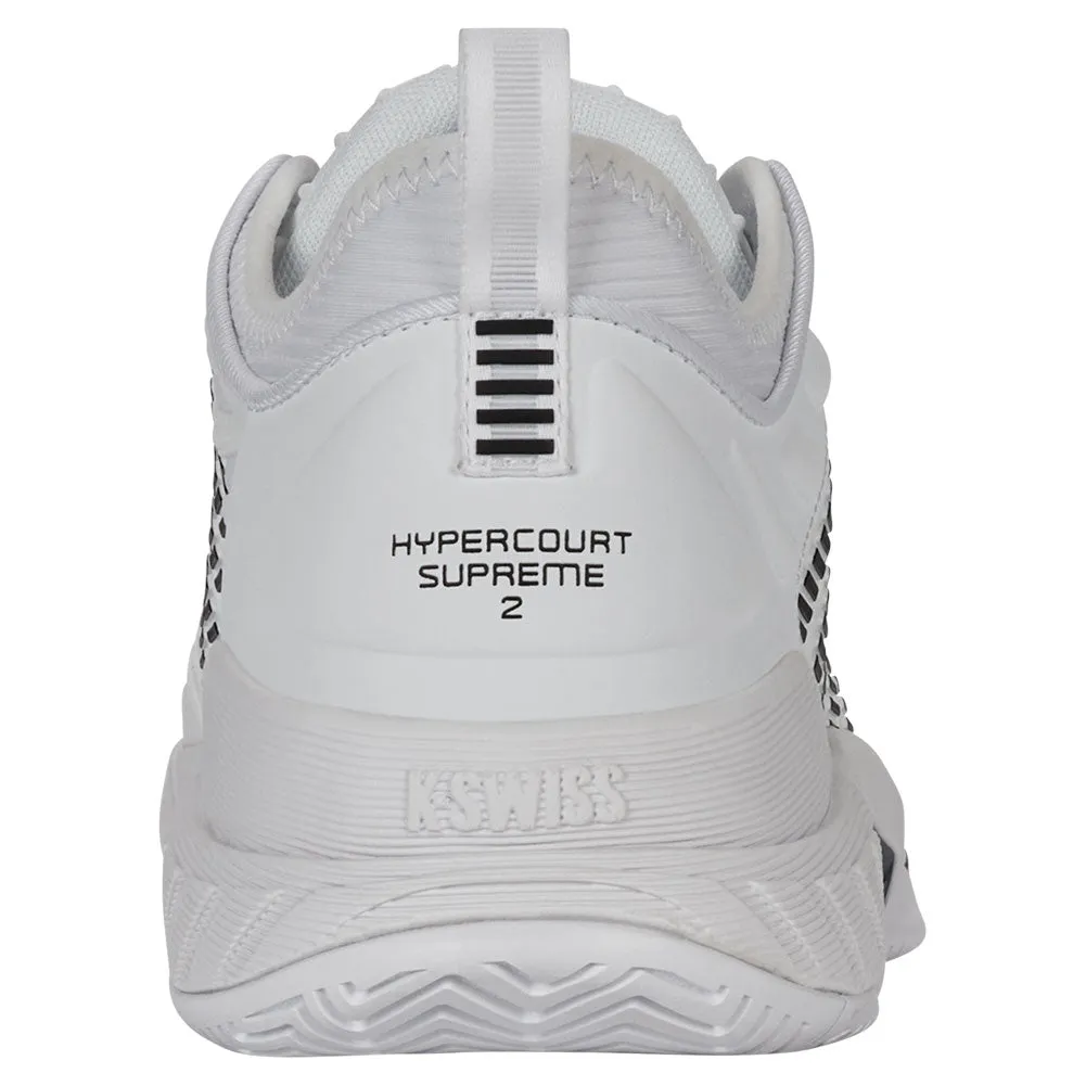 Men`s Hypercourt Supreme 2 Tennis Shoes White and Black