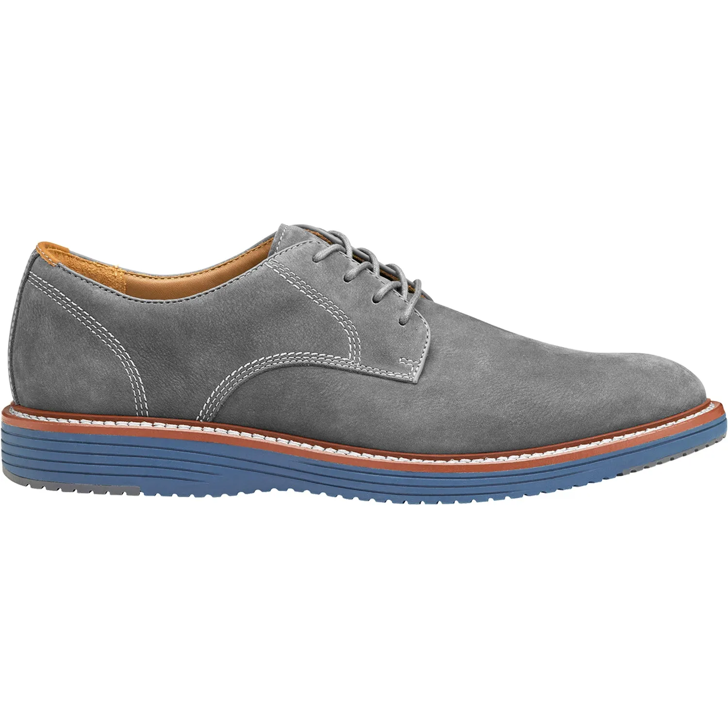 Men's Johnston & Murphy Upton Plain Toe Grey Nubuck