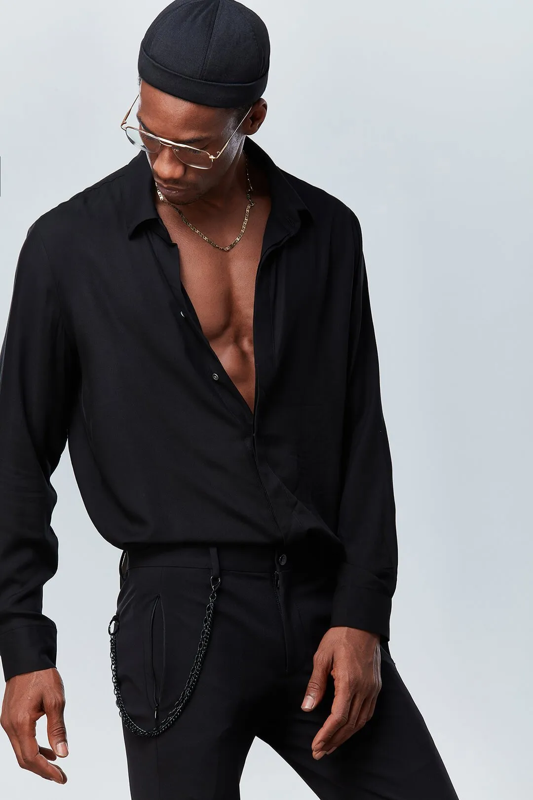 Midnight Black Long Sleeve Shirt - Dear Deer