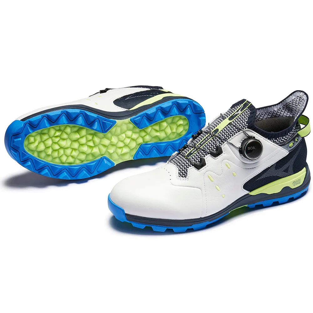 Mizuno Wave Hazard Pro Boa Waterproof Spikeless Shoes - White/Neo Lime