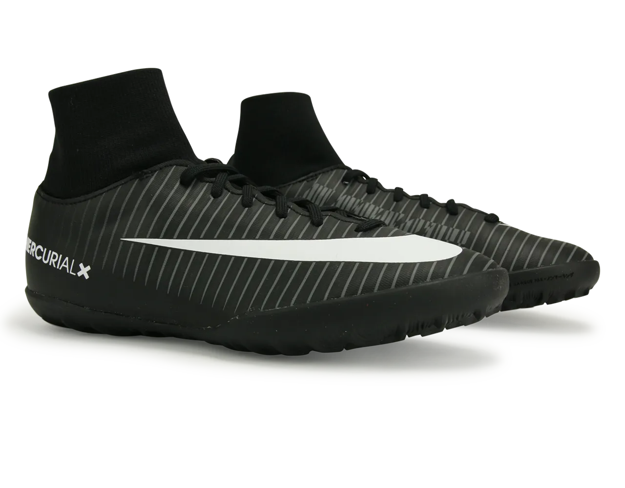 Nike Kids MercurialX Victory VI Dynamic Fit Turf Soccer Shoes Black/White/Dark Grey