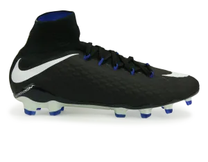 Nike Men's Hypervenom Phatal III Dynamic Fit FG Black/White/Game Royal
