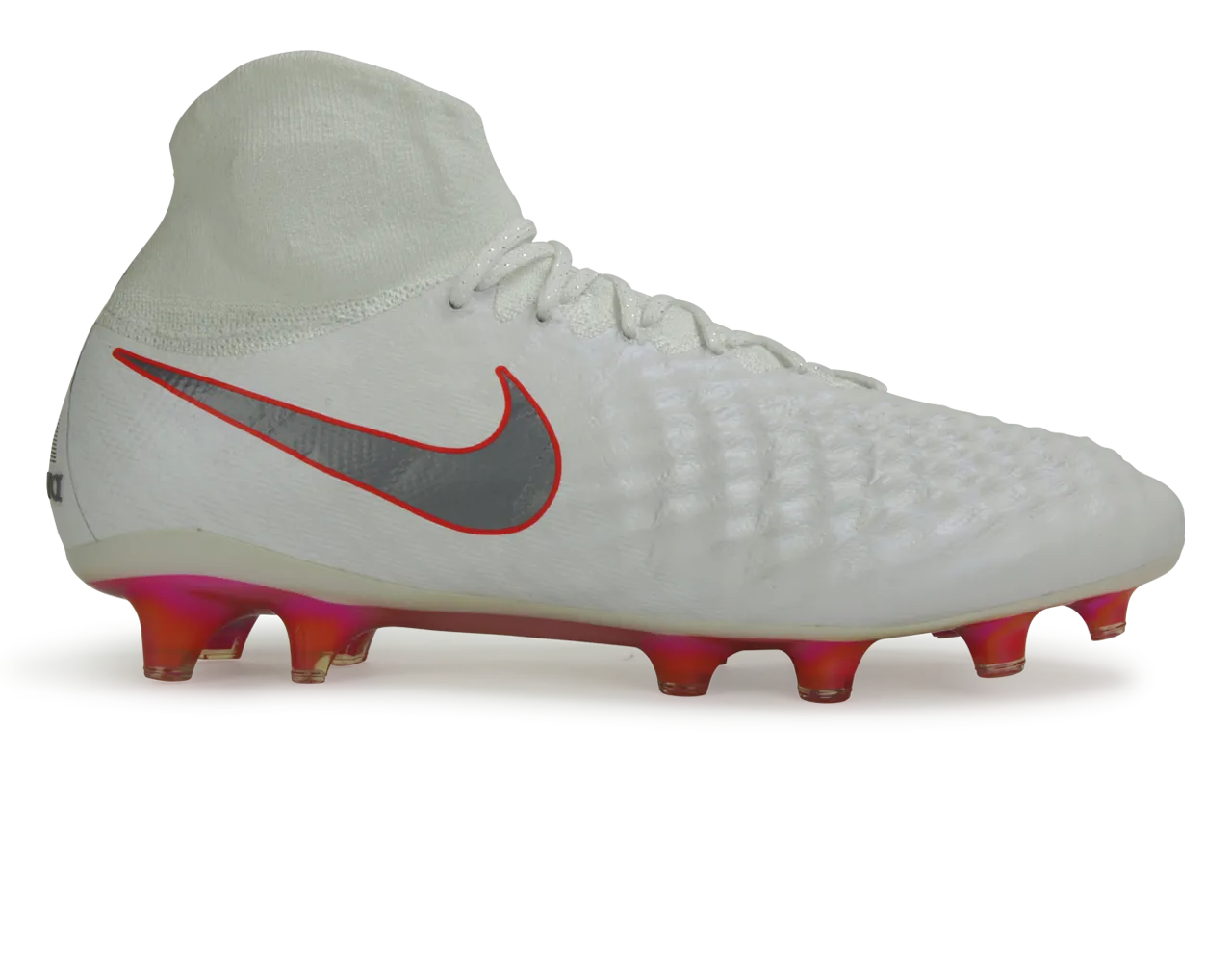 Nike Men's Magista Obra 2 Elite DF FG White/Metalic Cool Grey/Light Crimson