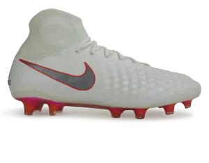 Nike Men's Magista Obra 2 Elite DF FG White/Metalic Cool Grey/Light Crimson
