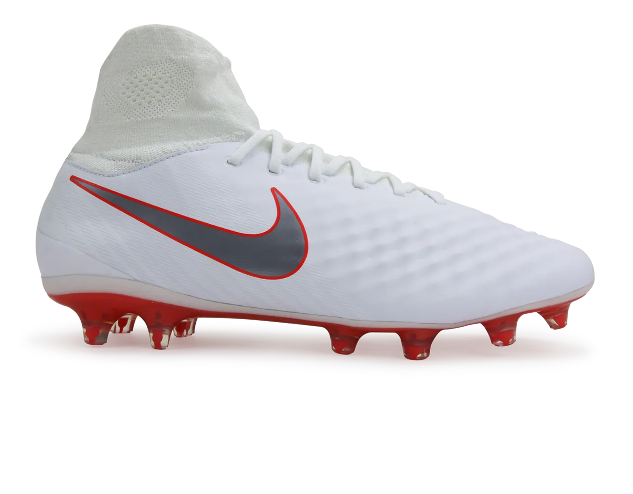 Nike Men's Magista Obra 2 Pro DF FG Dark White/Metallic Cool Grey/Light Crimson