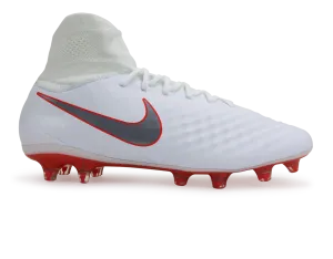 Nike Men's Magista Obra 2 Pro DF FG Dark White/Metallic Cool Grey/Light Crimson